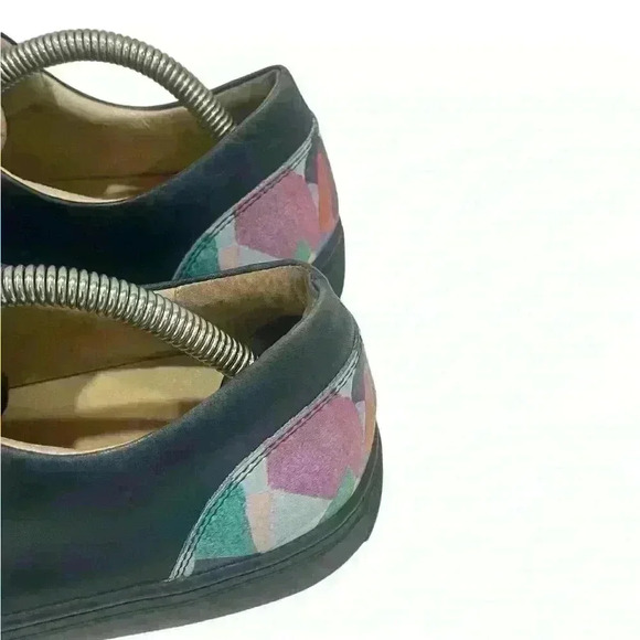 Six Hundred Four  Unisex  Blue Print Leather Sneakers SZ 10 M/ 11.5W/ EUR  43.5 - Picture 4 of 11